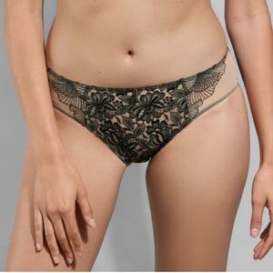NWT Empreinte Agathe Fern shorty brief panty underwear green mesh lace